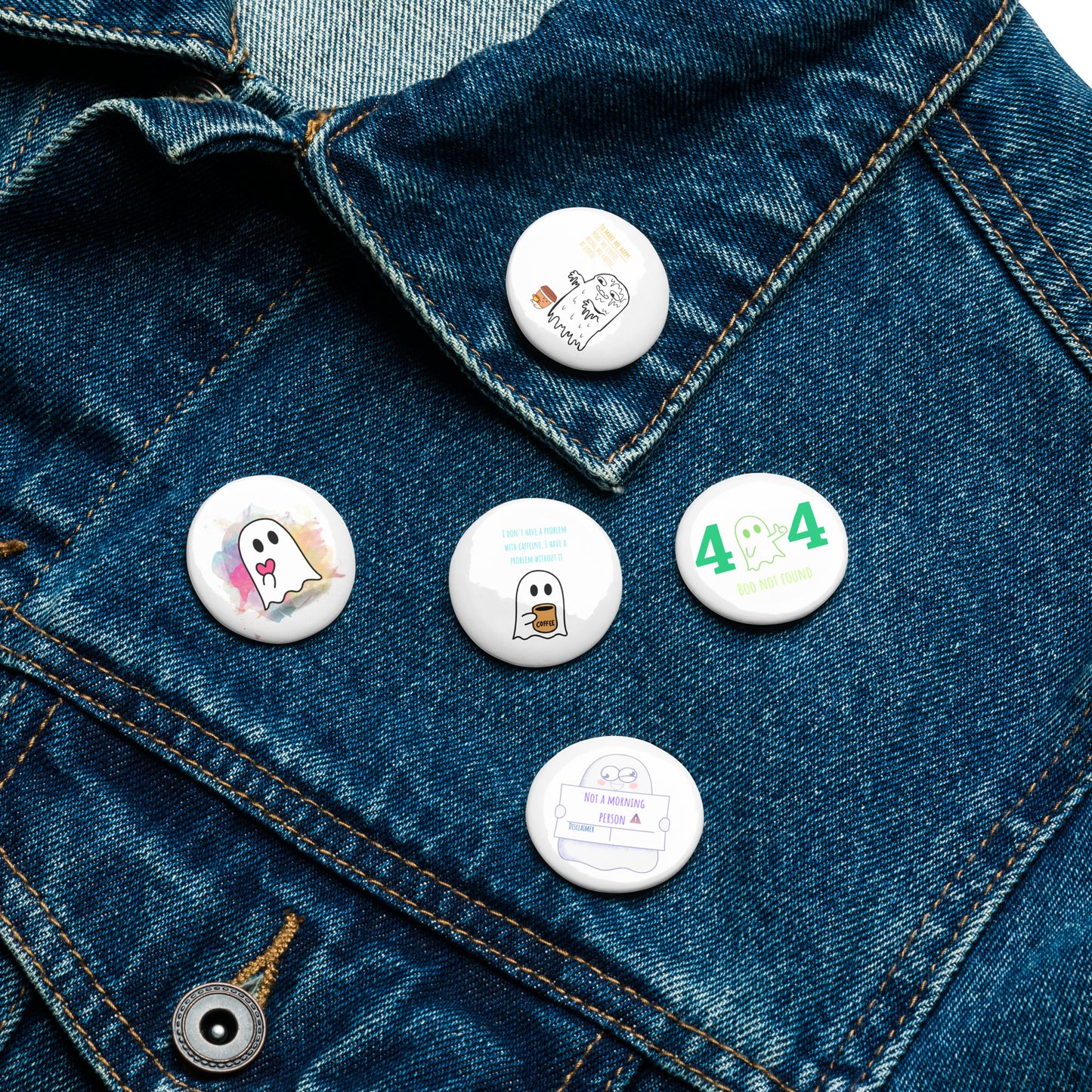 Just Boo pin buttons set 7