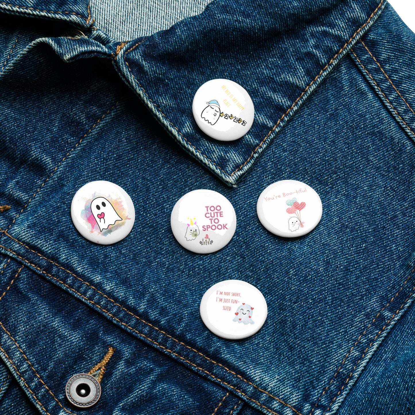 Just Boo pin buttons set 8