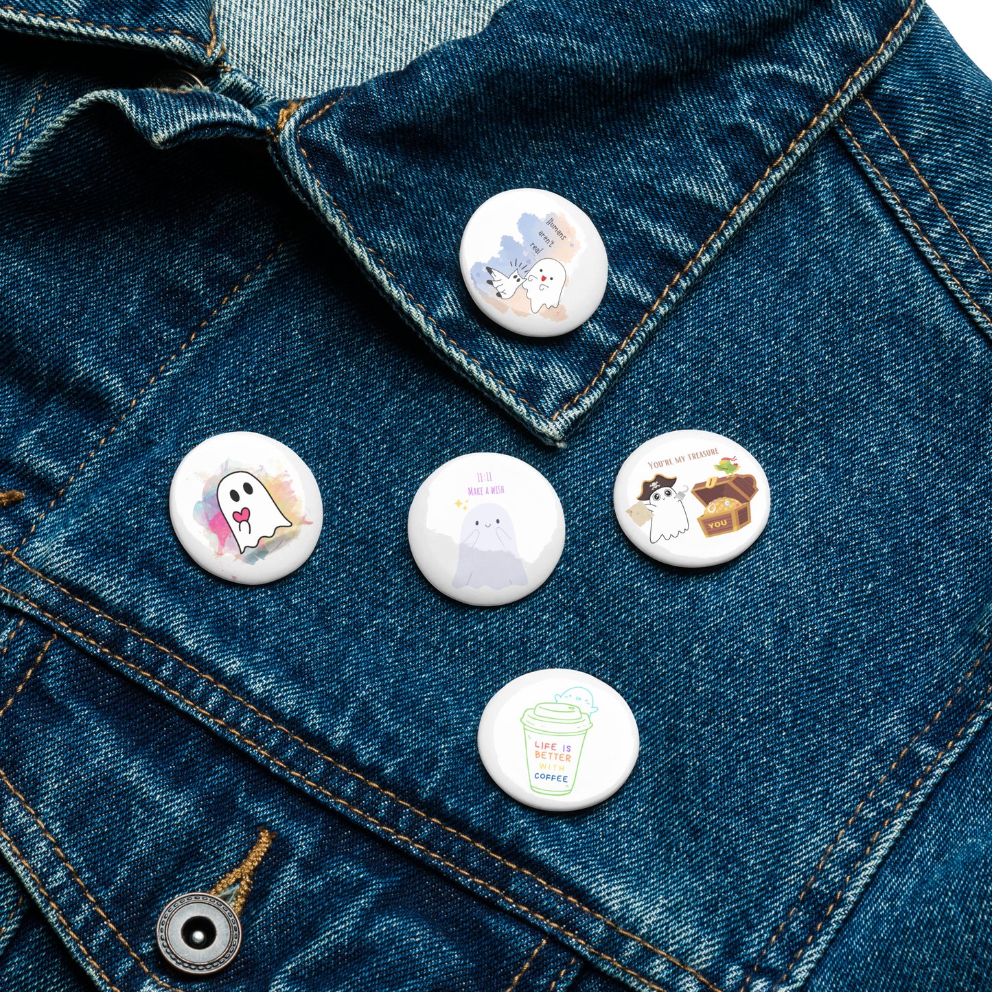 Just Boo pin buttons set 10