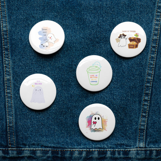 Just Boo pin buttons set 10