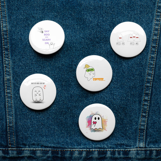 Just Boo pin buttons set 12