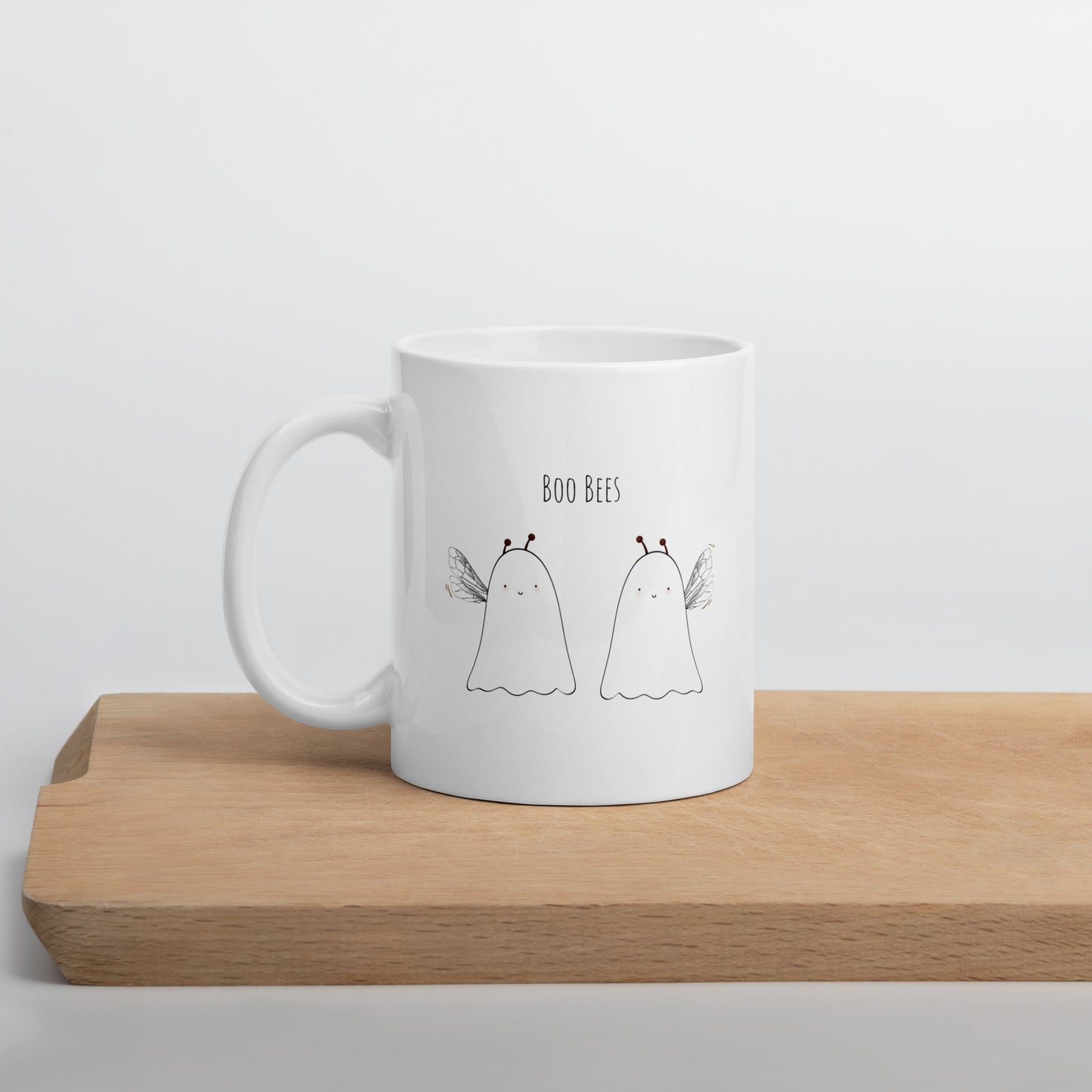 Boo bees White glossy mug