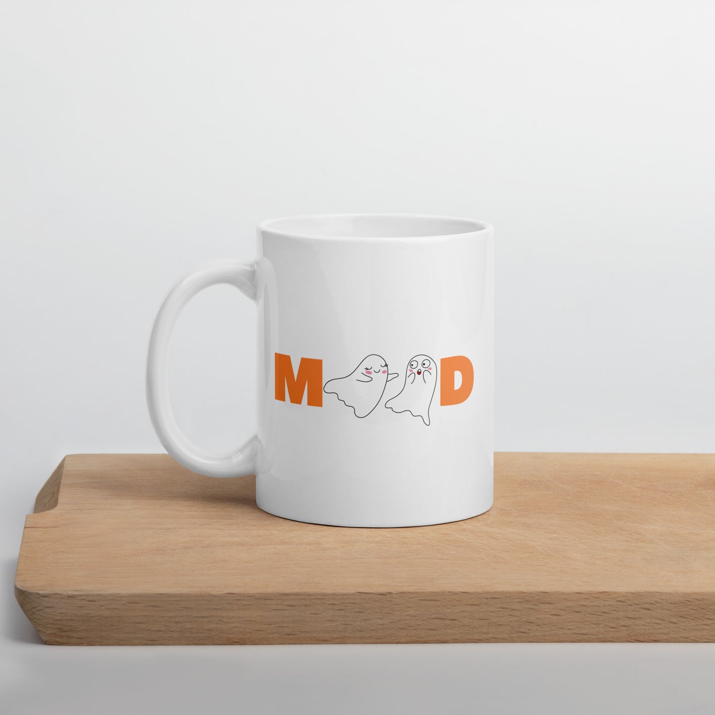 Mood White glossy mug