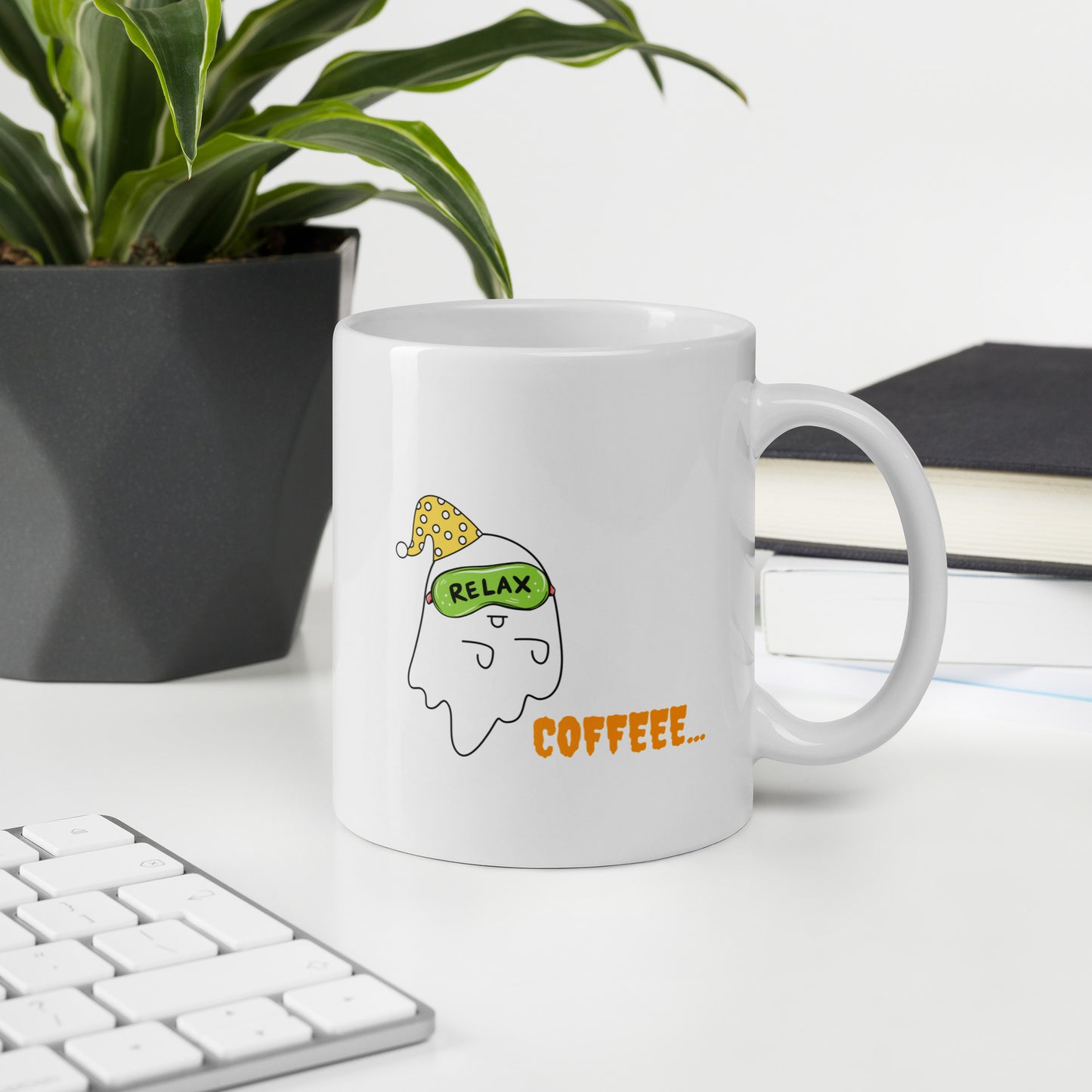 Coffee Boo White glossy mug