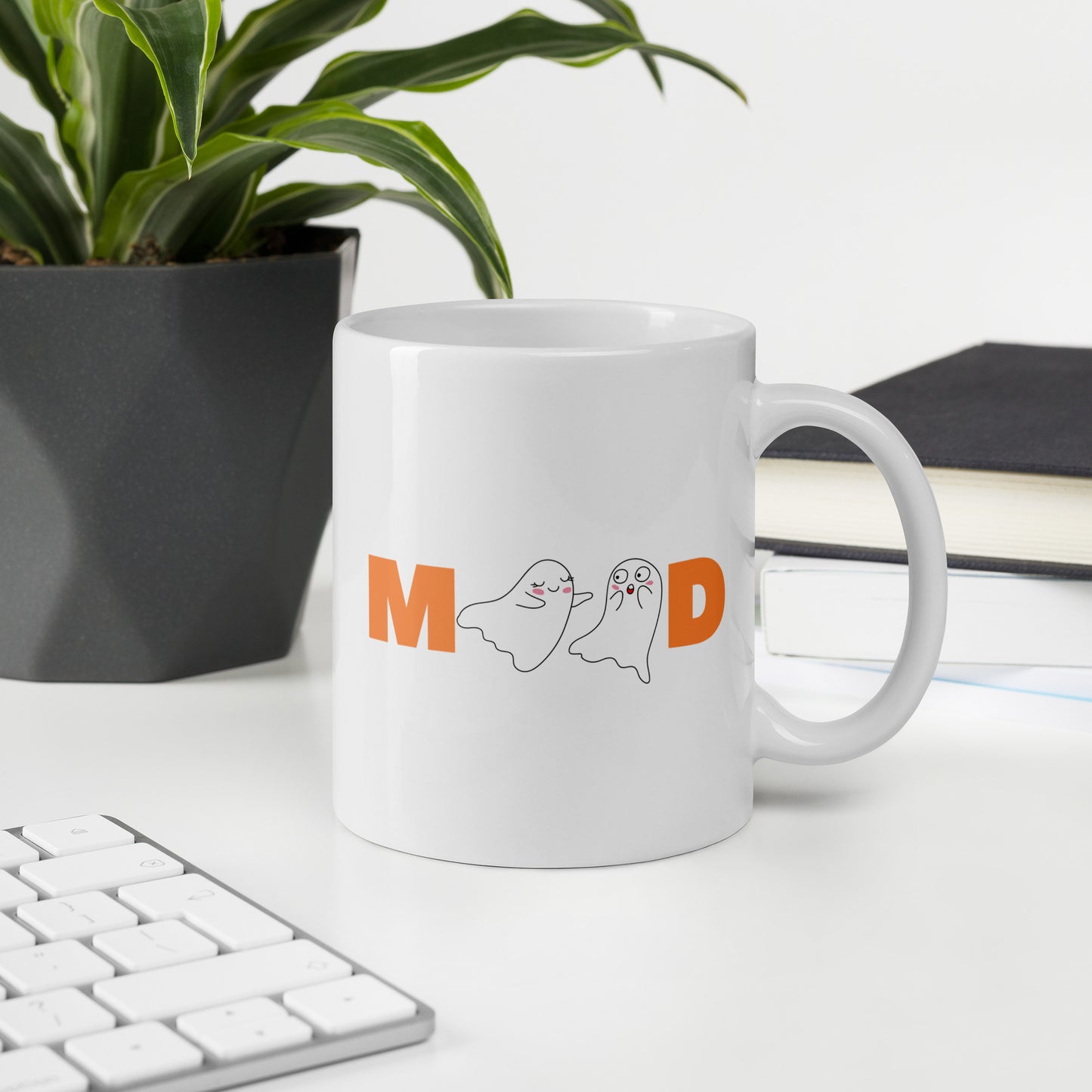 Mood White glossy mug