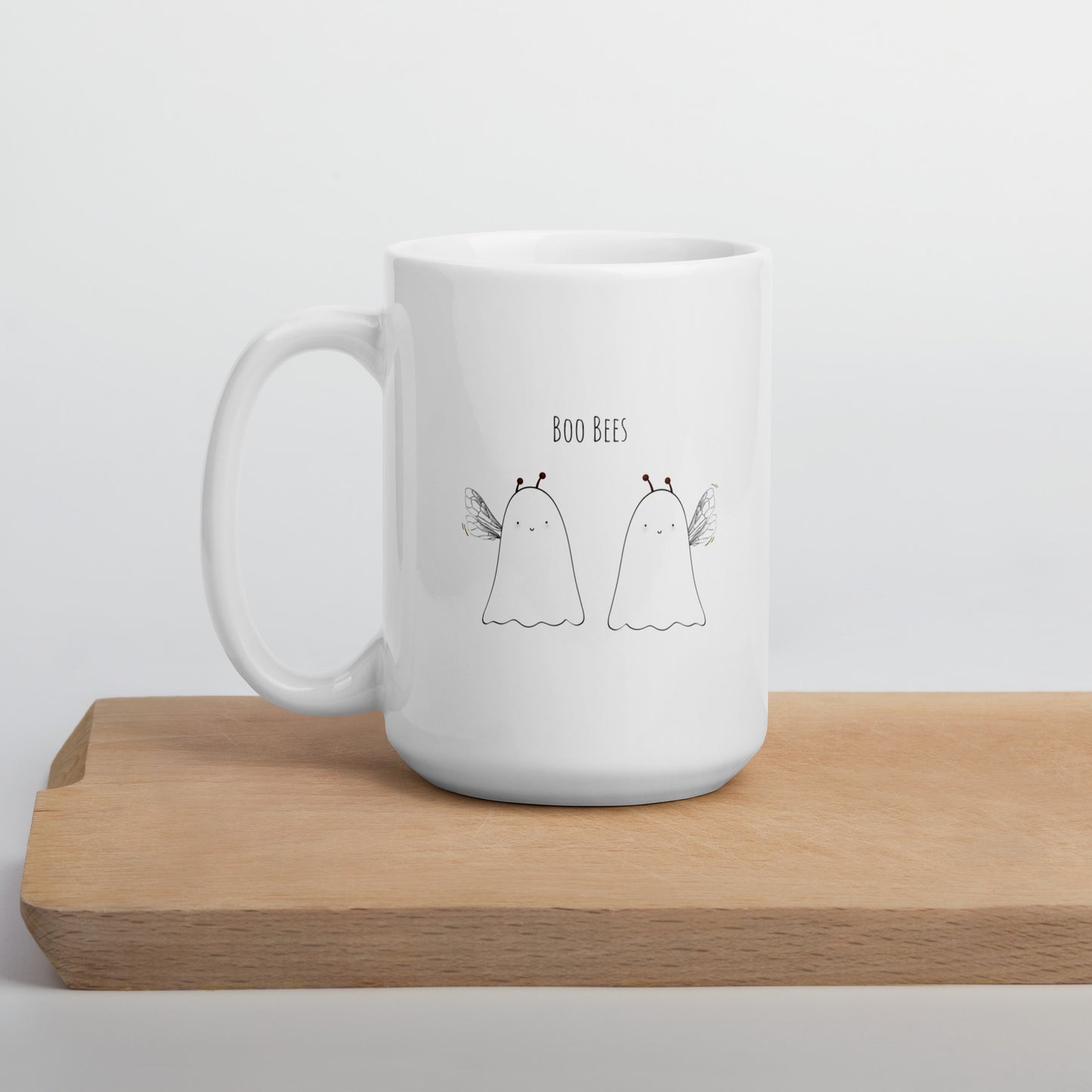 Boo bees White glossy mug