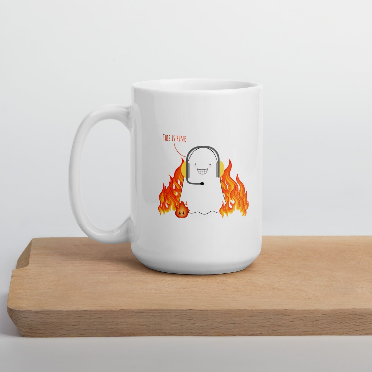 This is fine White glossy mug