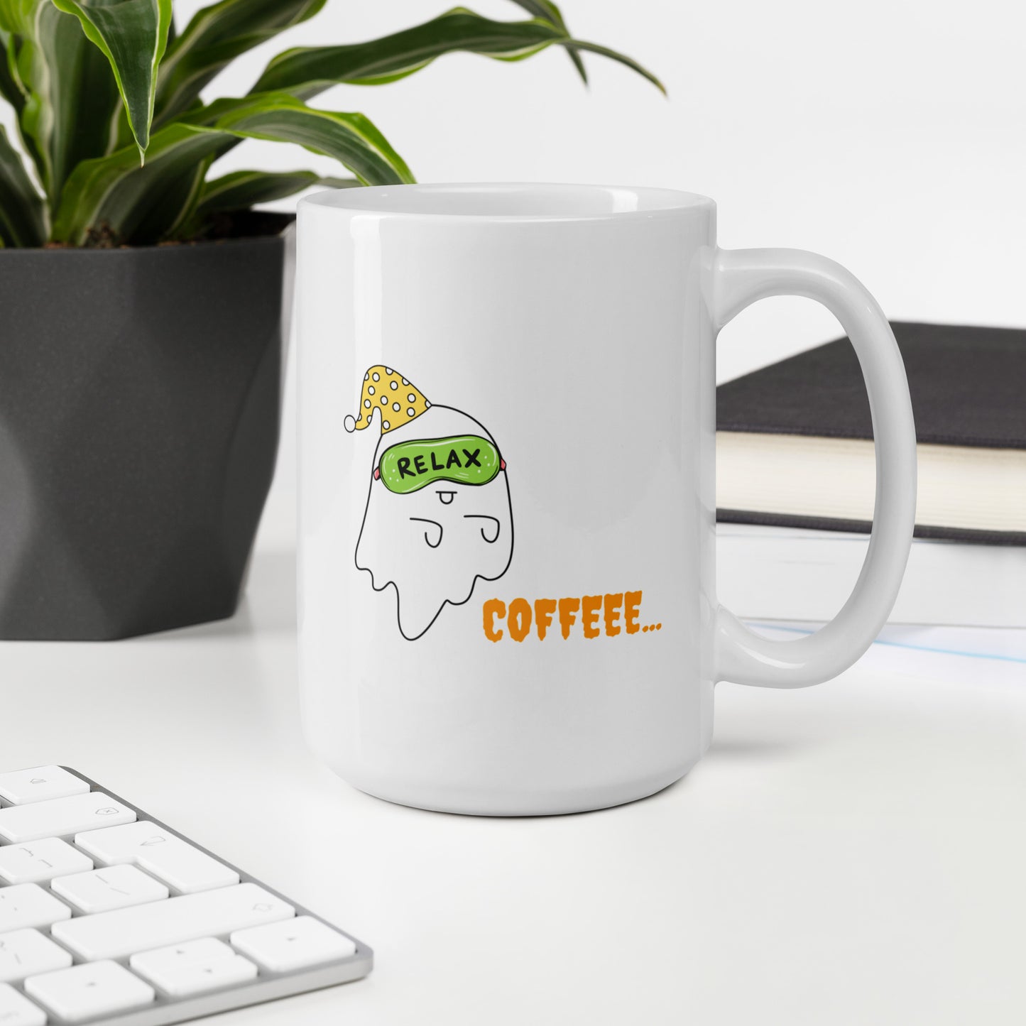 Coffee Boo White glossy mug