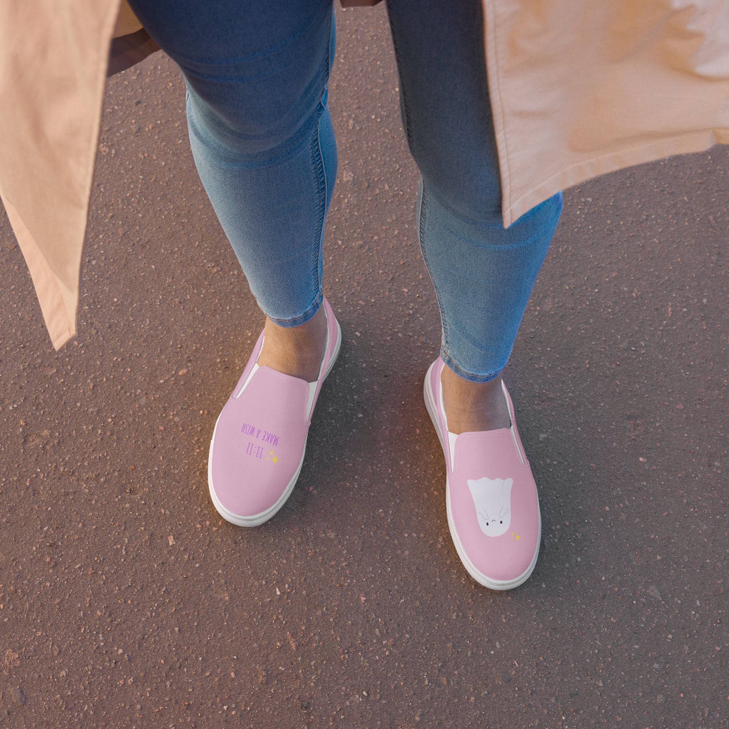 11:11 Women’s slip-on canvas shoes (pink)